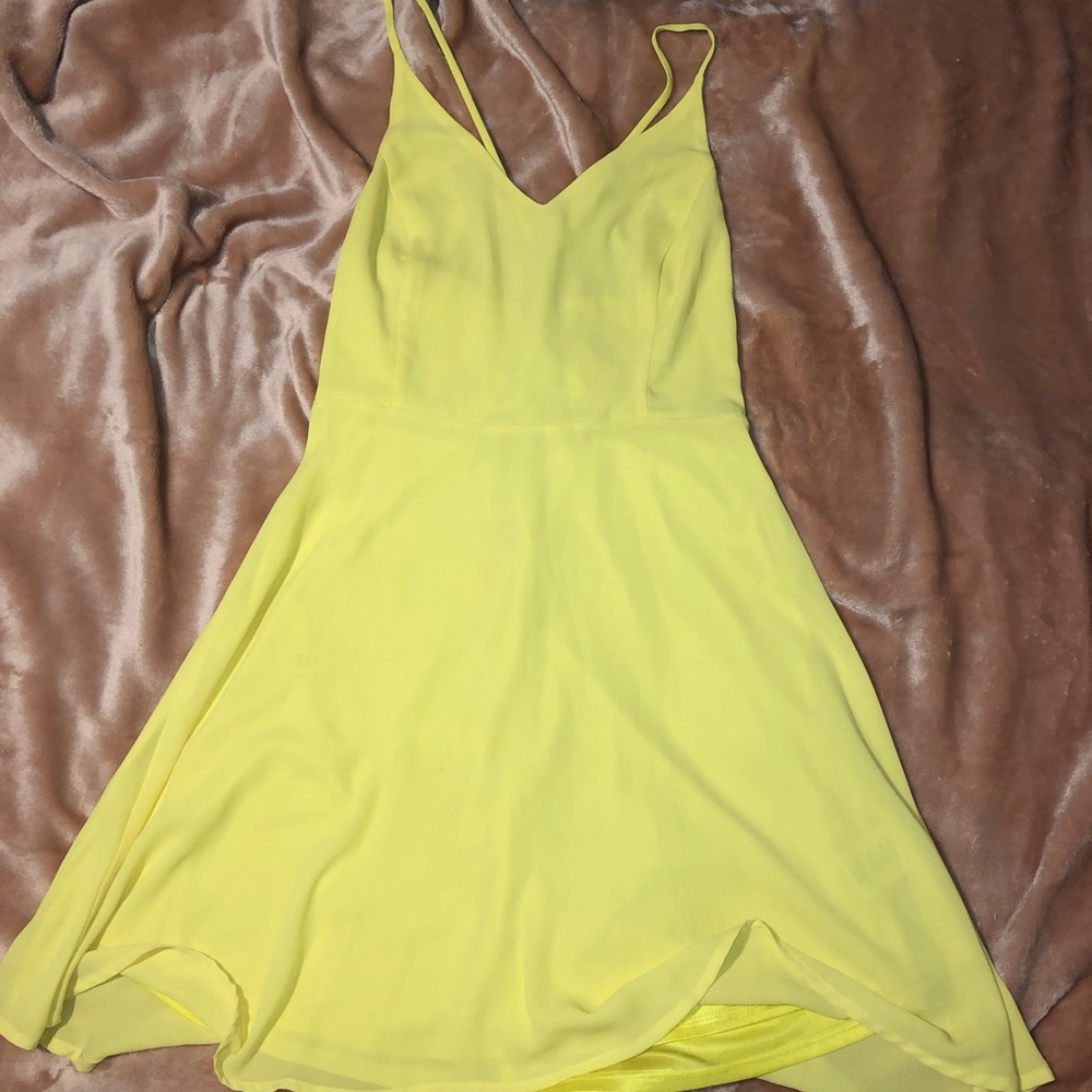 Canary Yellow Soft Flowy Dress